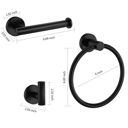 NOVEL 3 Piece Bathroom Hardware Set Wayfair